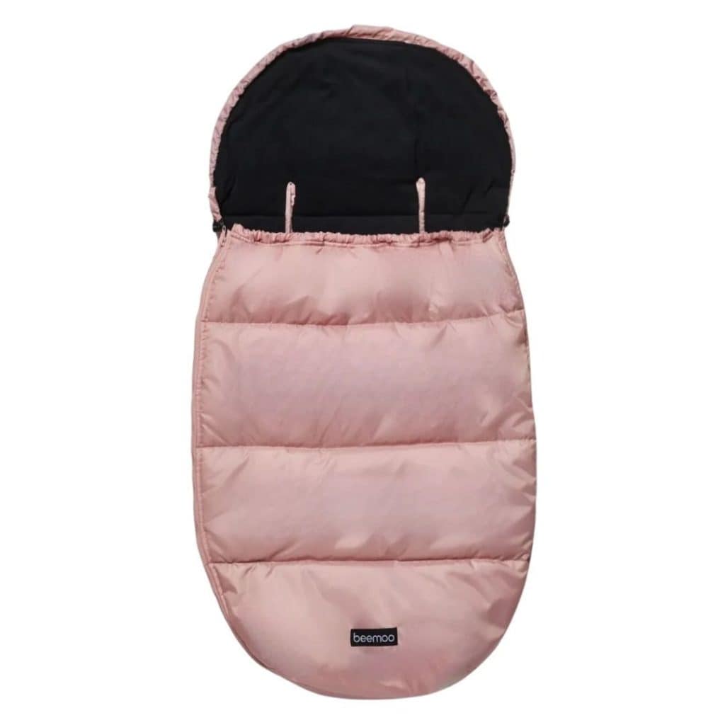 Beemoo Flexi Åkpåse i rosa med mjukt foder och enkel design, perfekt för vintern.