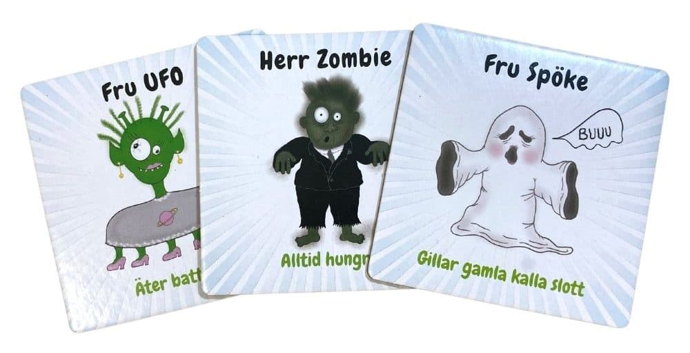 Exempel på brickorna i Monster Memo