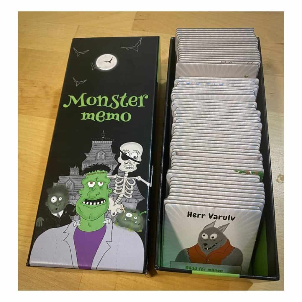 Monster Memo i kartong