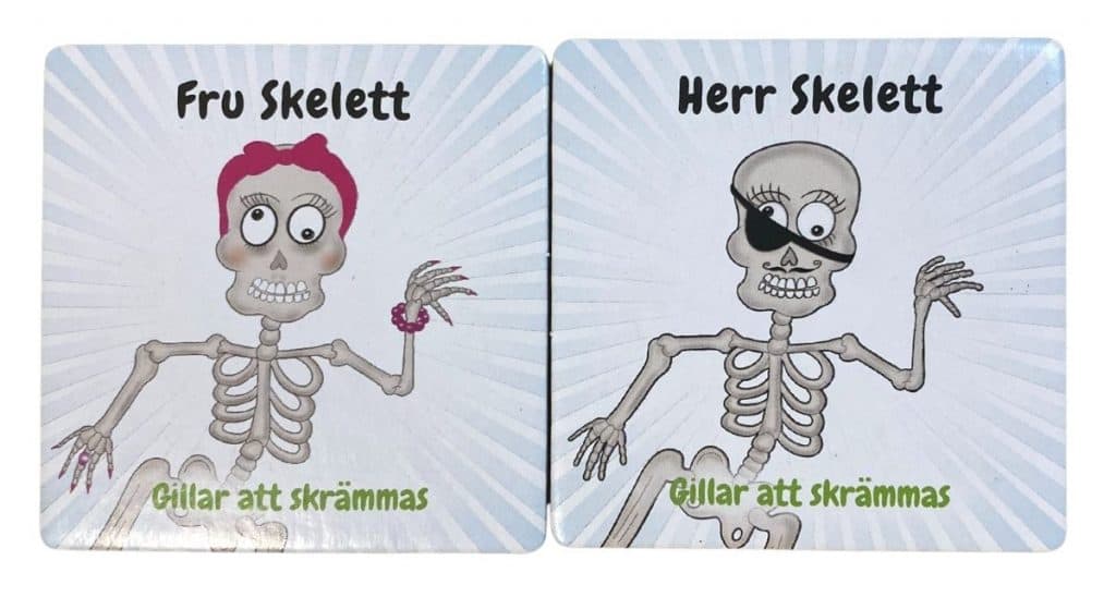 Paret Herr och Fru skelett från spelet Monster Memo