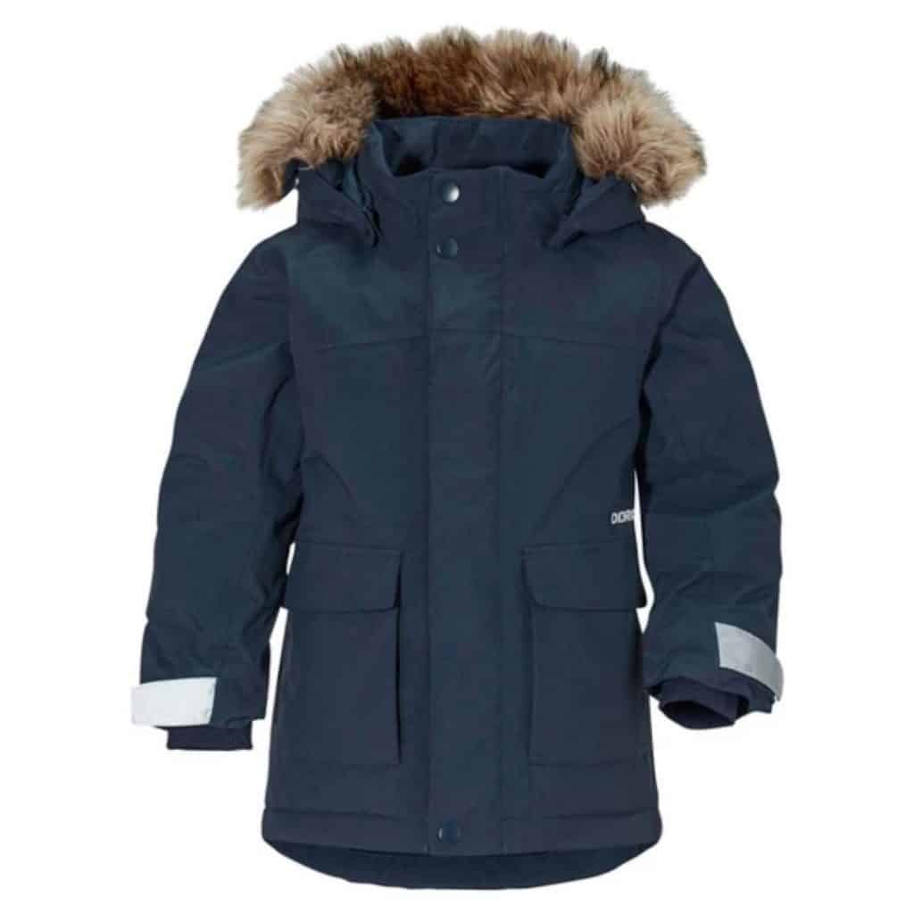 Didriksons Kure Kids Parka blå färg pälsluva