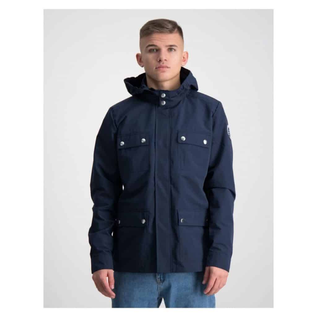 Gant Blå Mid Season Parka mörkblå jacka buren av ung manlig modell