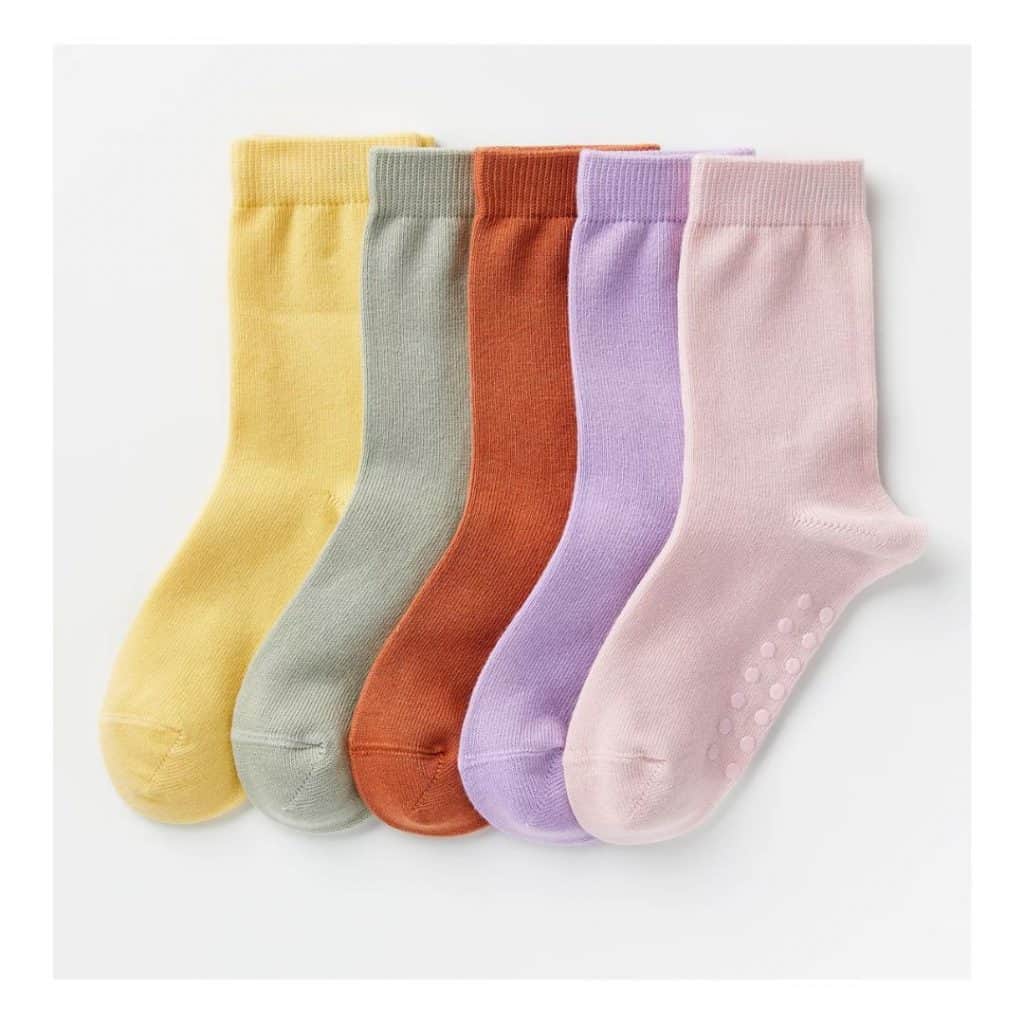 5 halksockor från Lindex i olika färger