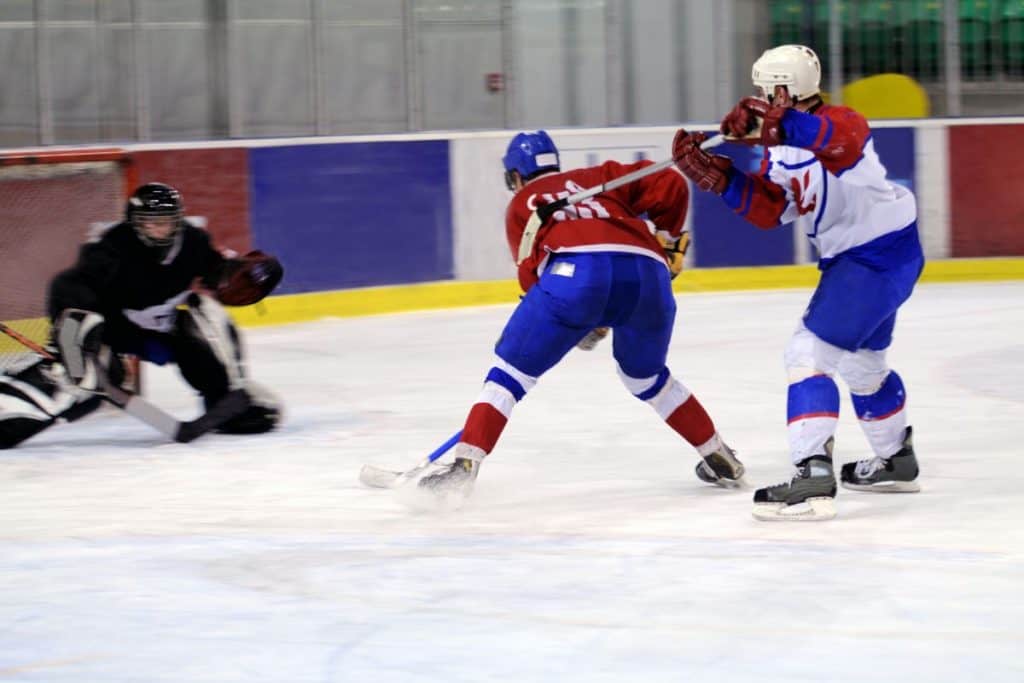 Ishockeymatch in action