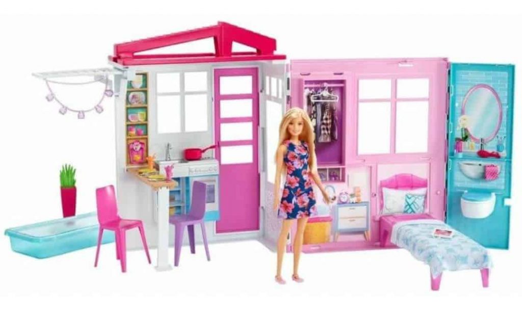 Barbie Hus med docka och möbler