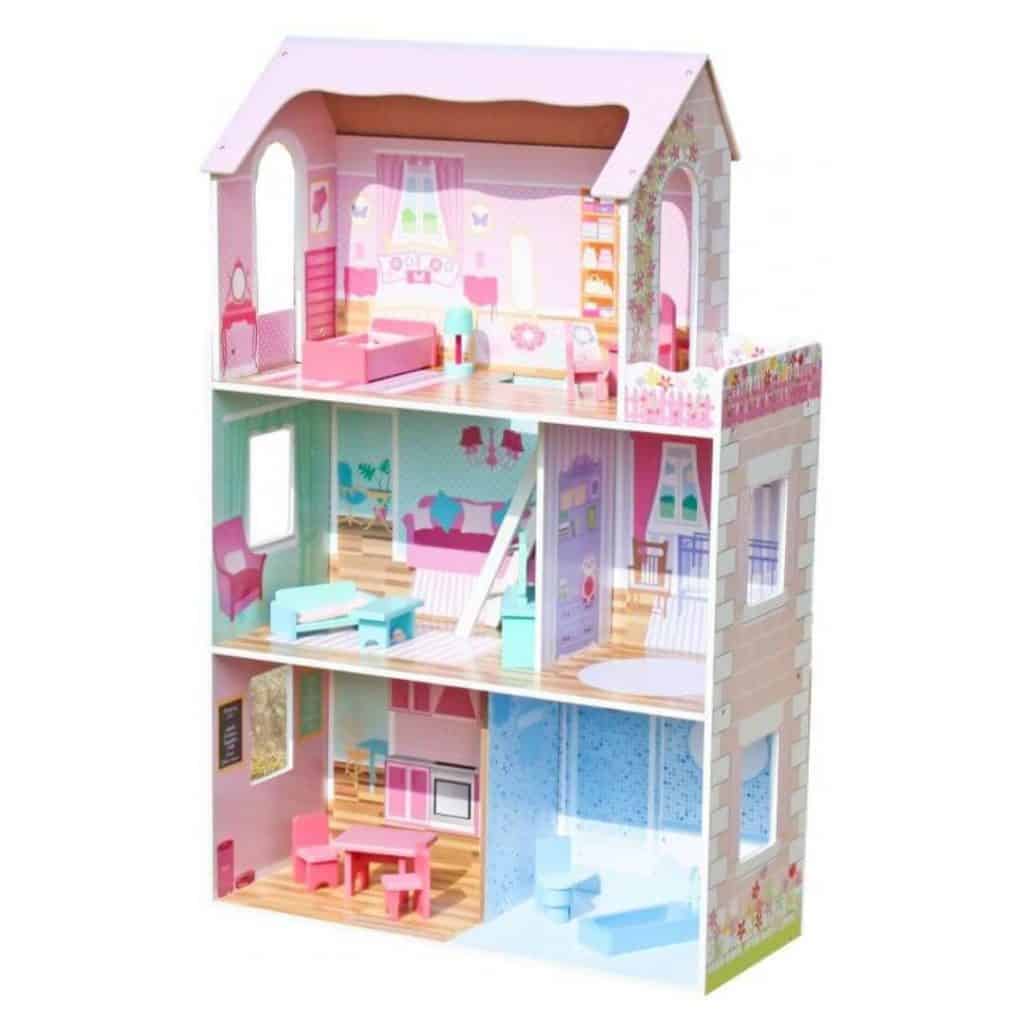 Dockhus Ljuvlig med möbler 117 cm Woodi World Toy
