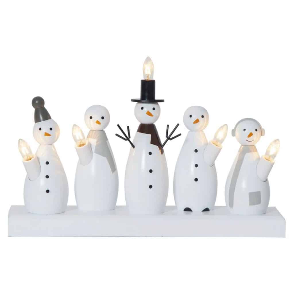 Snowman adventsljusstake