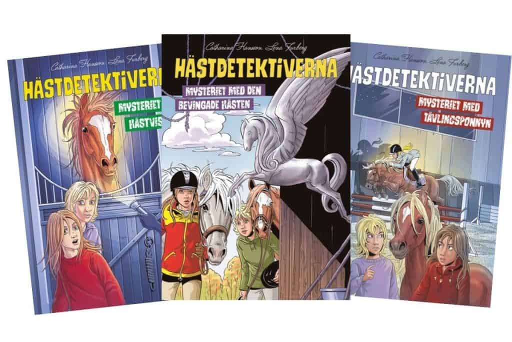 3 böcker från serien om Hästdetektiverna 